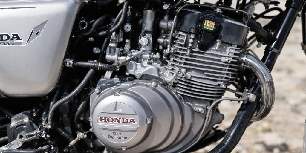 Close up of a Honda engine